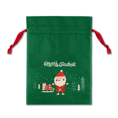 Set Weihnachtstüten aus Wigofil 150x220mm Grün 10St.
