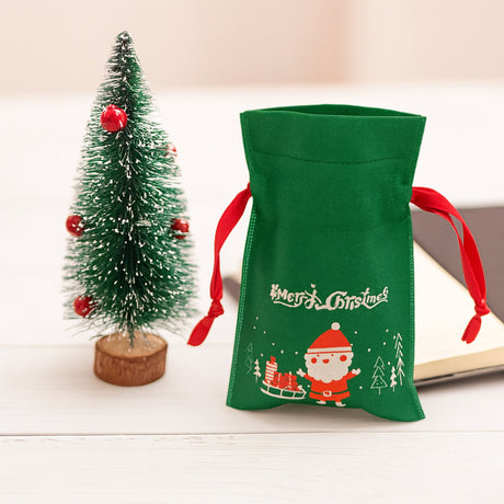 Set Weihnachtstüten aus Wigofil 150x220mm Grün 10St.