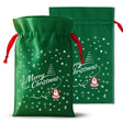 Set Weihnachtstüten aus Wigofil 250x350mm Grün 10St.