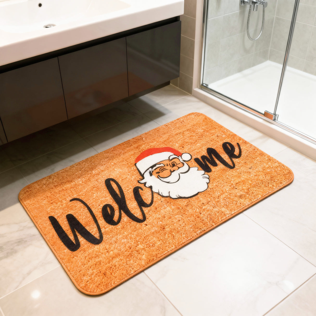 Weihnachts-WILLKOMMEN Weihnachtsmann-Fußmatte Eingangsdekoration