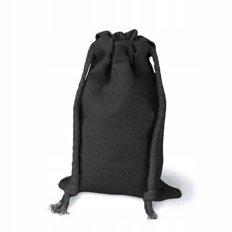 Baumwollbeutel Schwarz 10x15 cm mit Kordelzug – 280 g