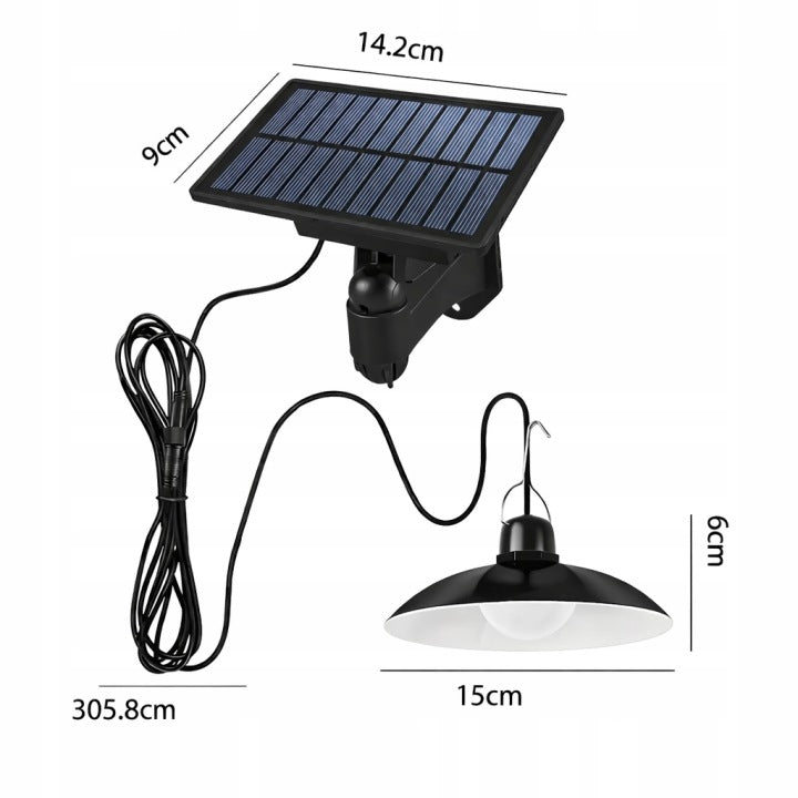 LED-Solar-Hängelampe für den Garten