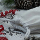 Weihnachtsbeutel aus Baumwolle 15x20cm weiß Santa MERRY