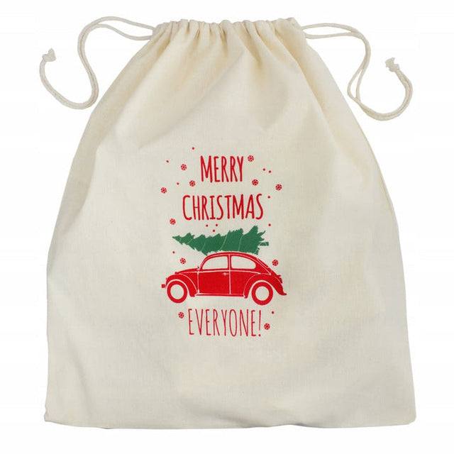 Weihnachts-Baumwollbeutel 17x20cm ECRU 145g CAR