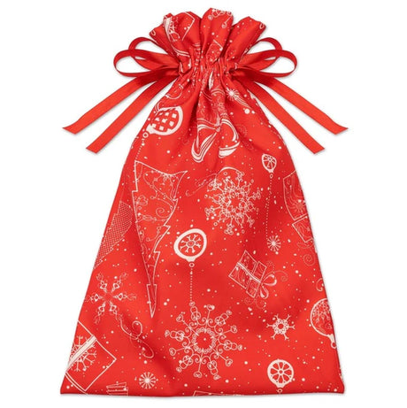 Weihnachts Polyester Beutel 20x35cm FÜR GESCHENKE