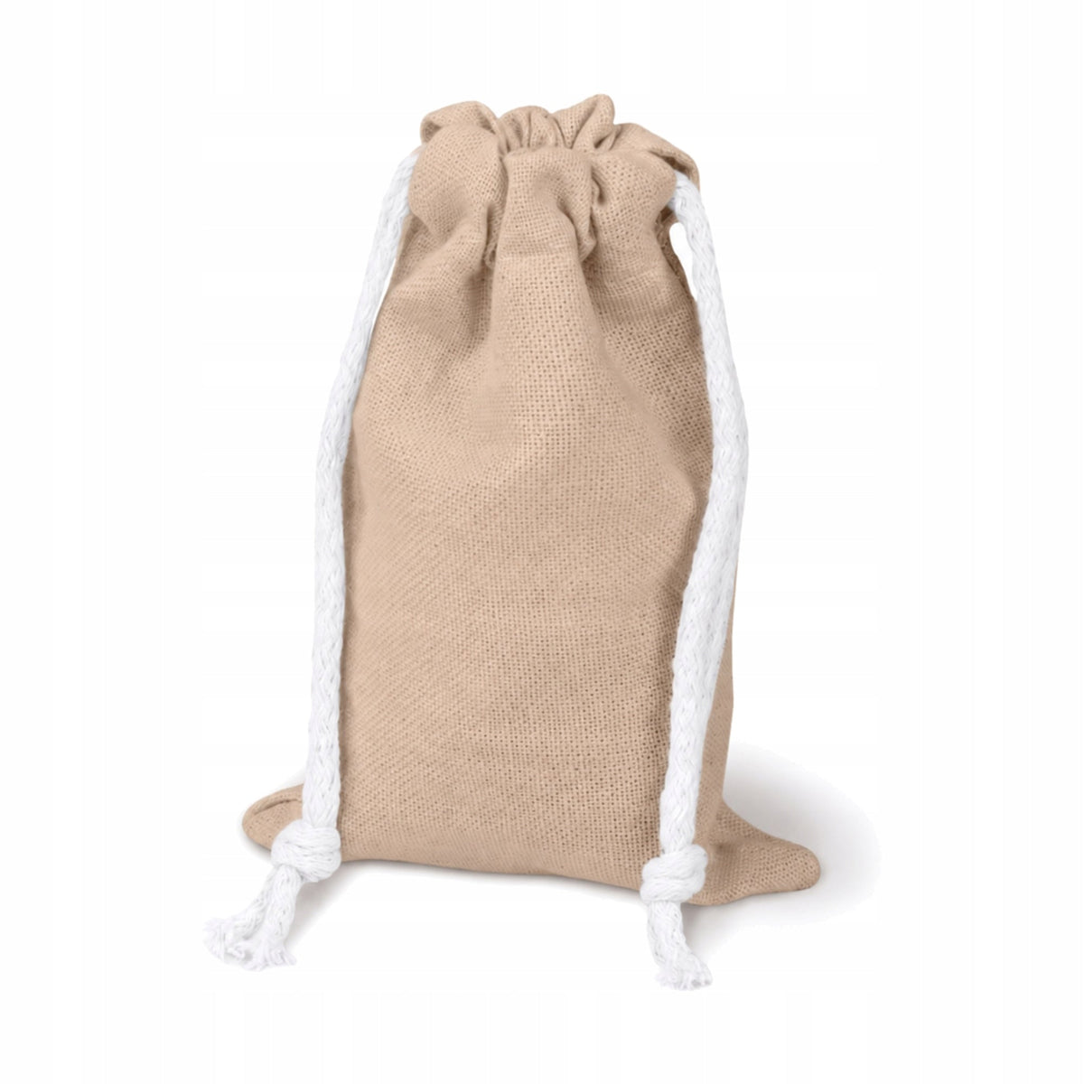 Baumwollbeutel mit Kordelzug 10 x 15 cm, Beige