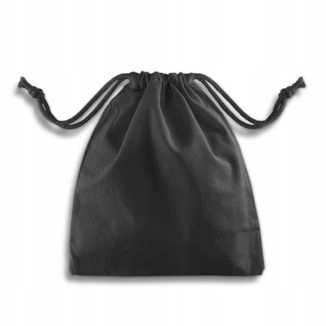 Baumwollbeutel mit Kordelzug 8 x 14 cm, 220 g/m², schwarz