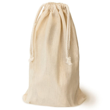 Baumwollbeutel mit Kordelzug 18 x 45 cm, Natur