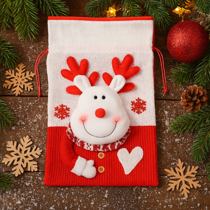 Weihnachtssack mit Rentier