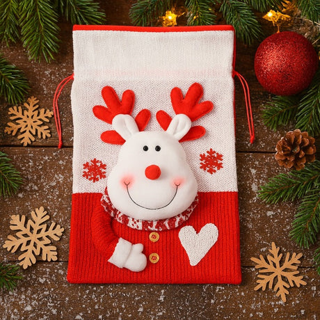 Weihnachtssack mit Rentier
