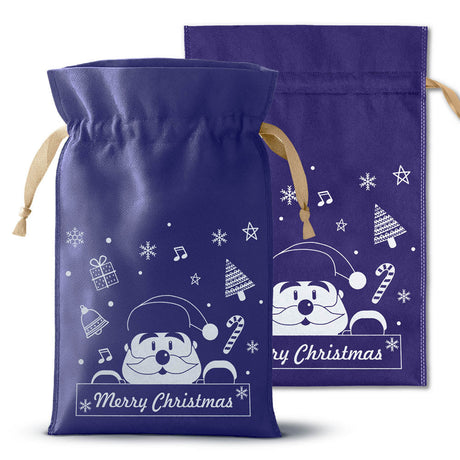 Set Weihnachtstüten aus Wigofil, 300 x 450 mm, Marineblau, 10 Stück.