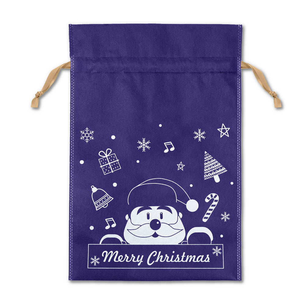 Set Weihnachtstüten aus Wigofil, 300 x 450 mm, Marineblau, 10 Stück.