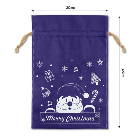 Set Weihnachtstüten aus Wigofil, 300 x 450 mm, Marineblau, 10 Stück.