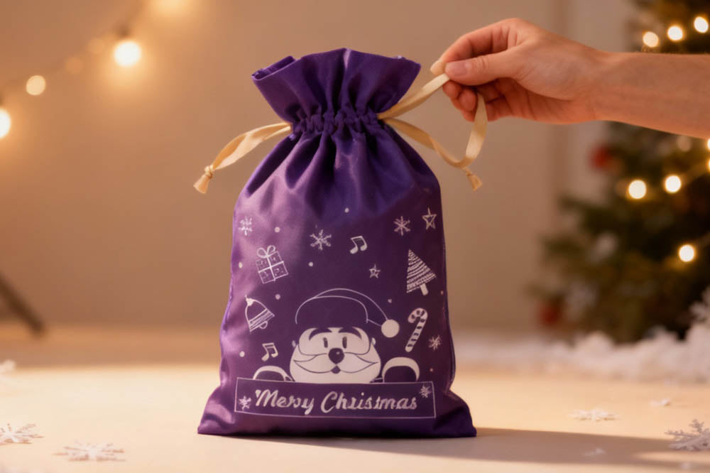 Set Weihnachtstüten aus Wigofil, 300 x 450 mm, Marineblau, 10 Stück.