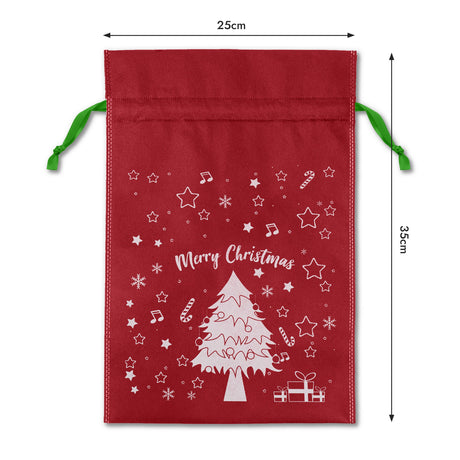 Set Weihnachtstüten aus Wigofil 250x350mm Rot 10St.
