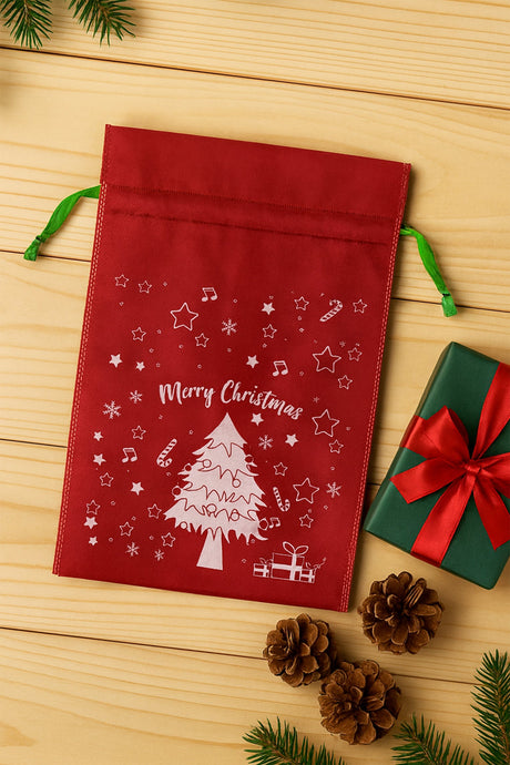 Set Weihnachtstüten aus Wigofil 250x350mm Rot 10St.