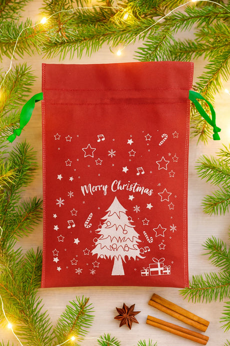 Set Weihnachtstüten aus Wigofil 250x350mm Rot 10St.