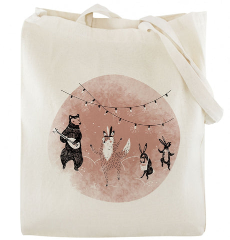 Weihnachts-Baumwolltasche LICHTERKETTE