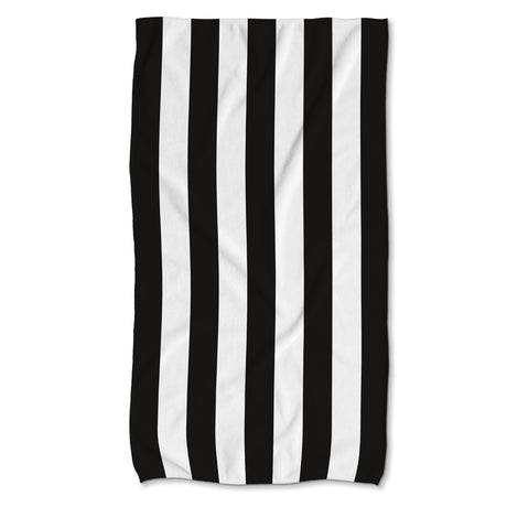 Schnelltrocknendes Strandtuch 150x80 cm Bunte Streifen Schwarz