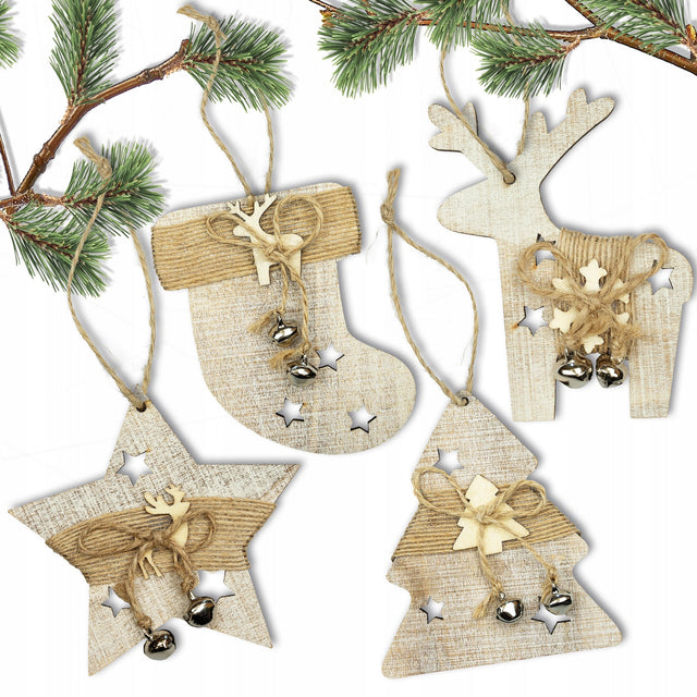 Weihnachtsbaumaufhänger aus Holz