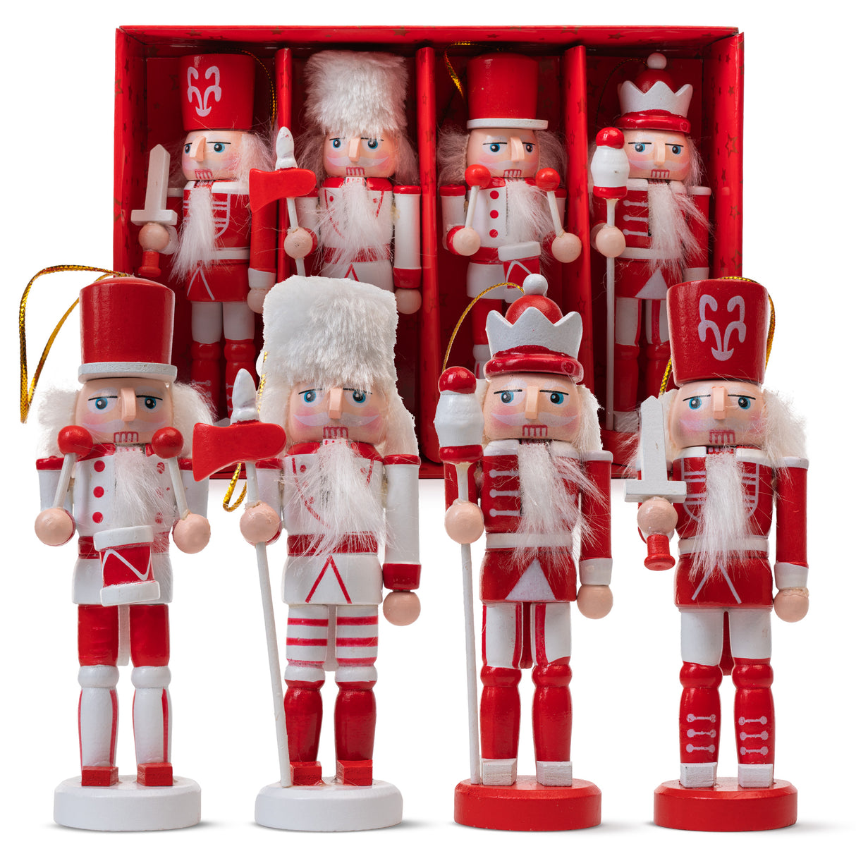 Nussknacker Weihnachtsbaumanhänger 4 St.