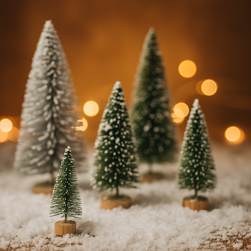 Miniatur-Weihnachtsbaum-Set