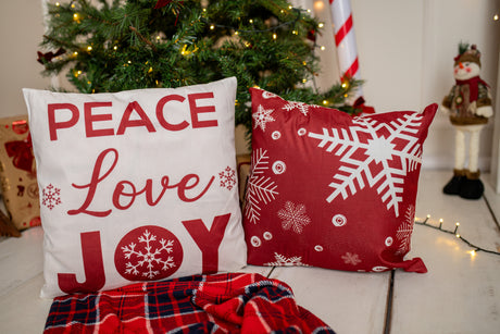 Set mit weihnachtlichen Dekokissenbezügen 44×44cm