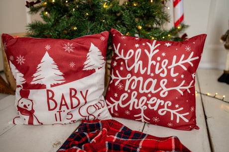 Set mit weihnachtlichen Dekokissenbezügen 44×44cm