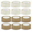 Verpackungsklebeband 48/100y Transparent + Braun 90 m 55 µm – 12 Stück