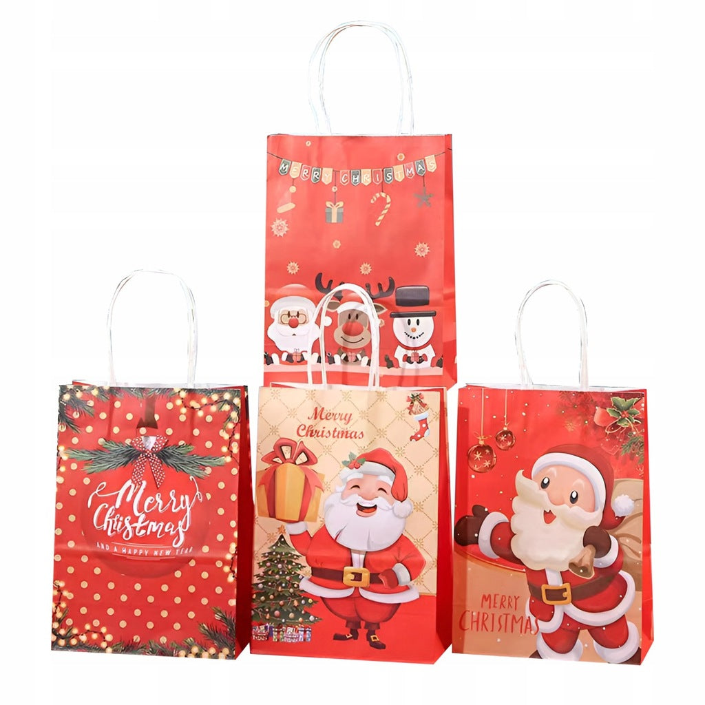 Papiertüte mit gedrehtem Henkel 210x80x150 für ein Geschenk 4 Stk.