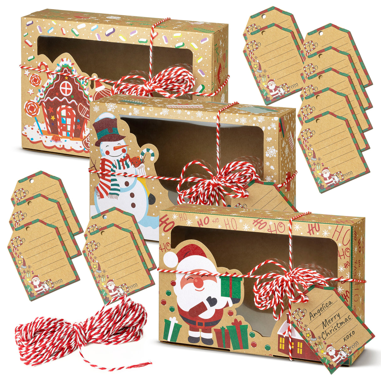 Weihnachtsgeschenkboxen Premium 12St. + Vignetten Nikolaus