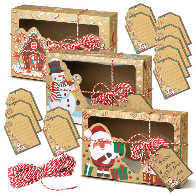 Weihnachtsgeschenkboxen Premium 12St. + Vignetten Nikolaus