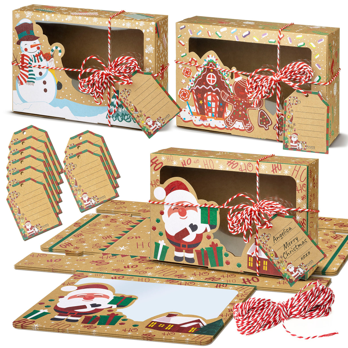 Weihnachtsgeschenkboxen Premium 12St. + Vignetten Nikolaus