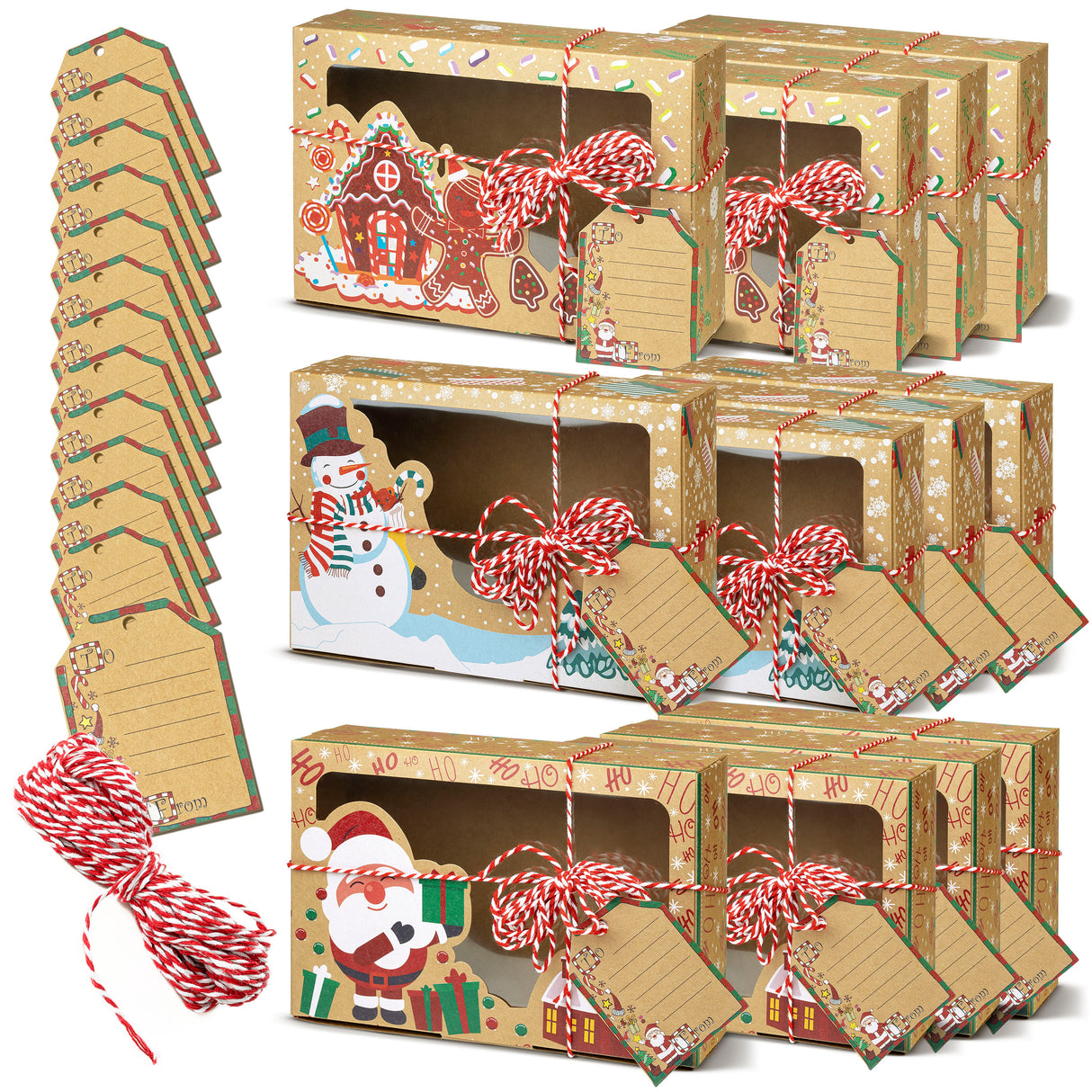 Weihnachtsgeschenkboxen Premium 12St. + Vignetten Nikolaus