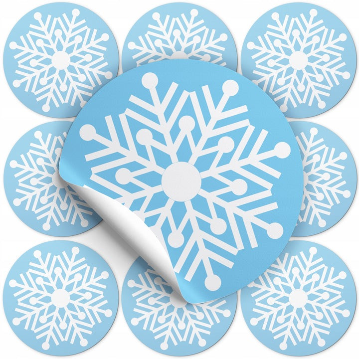 Weihnachts-Schneeflocken-Aufkleber, 10 Stück