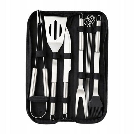 Grillbesteck-Set 9-teilig Edelstahl inkl. Etui