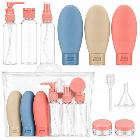 Reise-Behälter-Set für Kosmetik, 12-tlg.