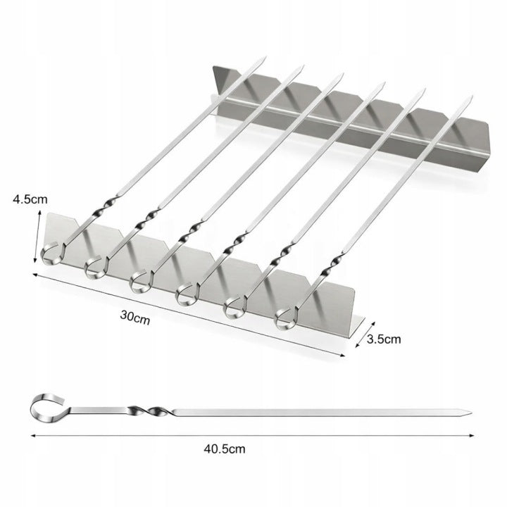 Schaschlikspieße Set 40 cm 6 Stk.