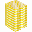 Papierstrohhalme, gelb gestreift 20 cm - 250 Stück