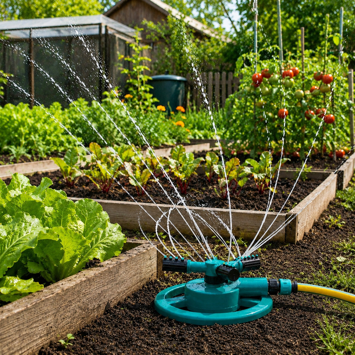 360° rotierender Rasensprenger zur Gartenbewässerung