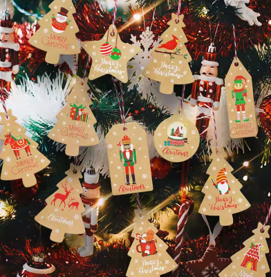 Braune Geschenkanhänger, 50 Stück