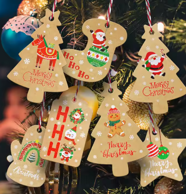 Braune Geschenkanhänger, 50 Stück