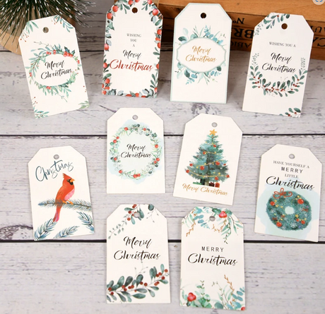 Tischkarten für Geschenke Weiß 50St