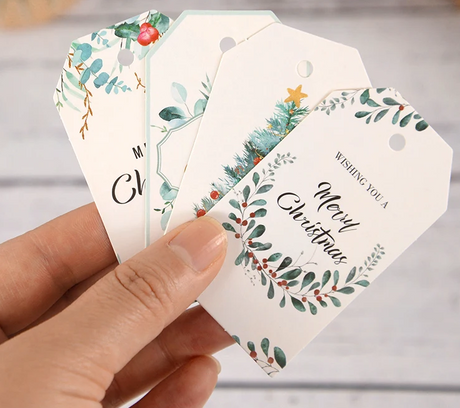 Tischkarten für Geschenke Weiß 50St