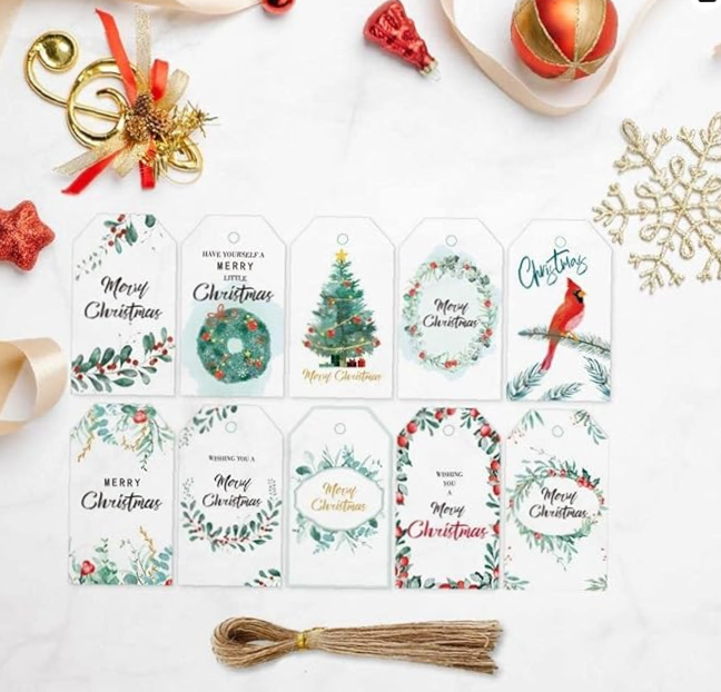 Tischkarten für Geschenke Weiß 50St