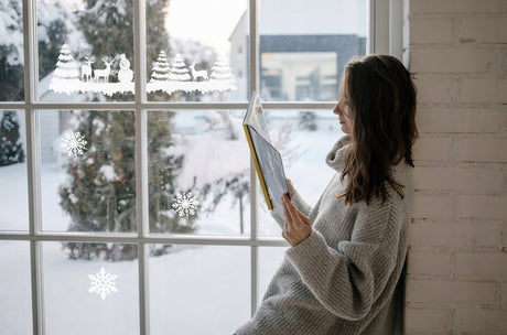 Weihnachts-Fensteraufkleber weiß 35×50cm