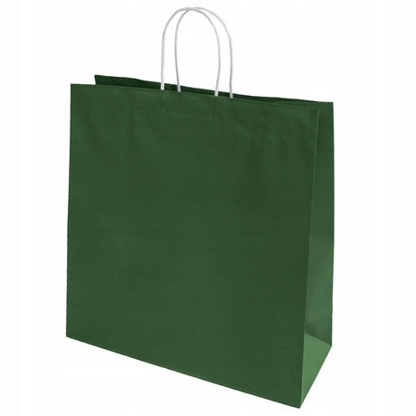 Papiertragetasche mit Premium-Drehgriff - DUNKELGRÜN - 350x150x400mm