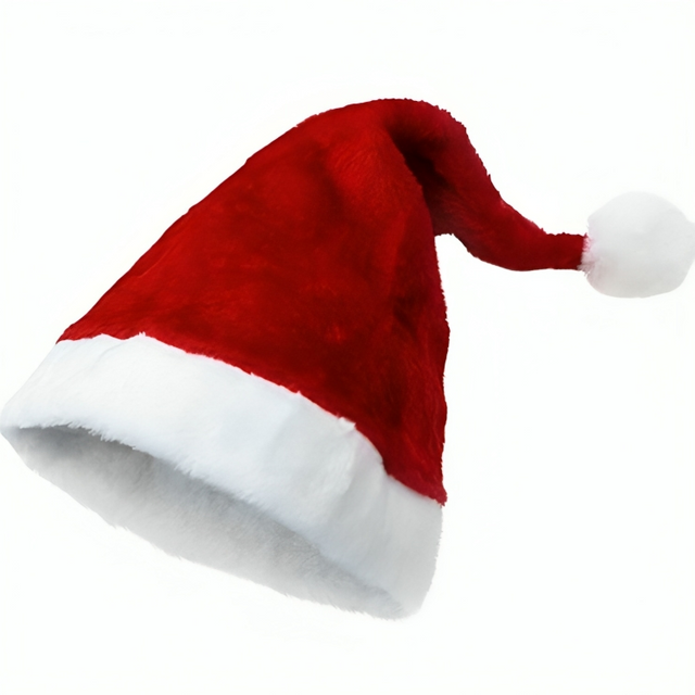 Rote Weihnachtsmannmütze mit weißem Bommel