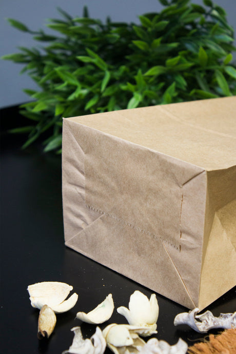 Blockbodenbeutel 13+9,5x32,5 cm, 70 g/m², braun, 100 Stück