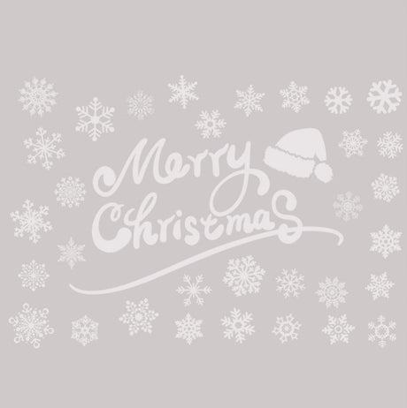 Weihnachts-Fensteraufkleber weiß 35×50cm